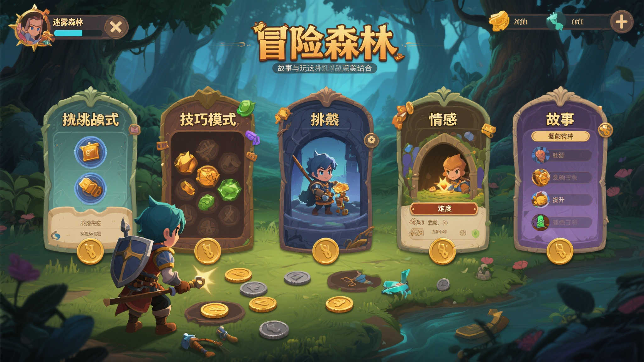 冒险章节：故事与玩法的完美结合
如果说